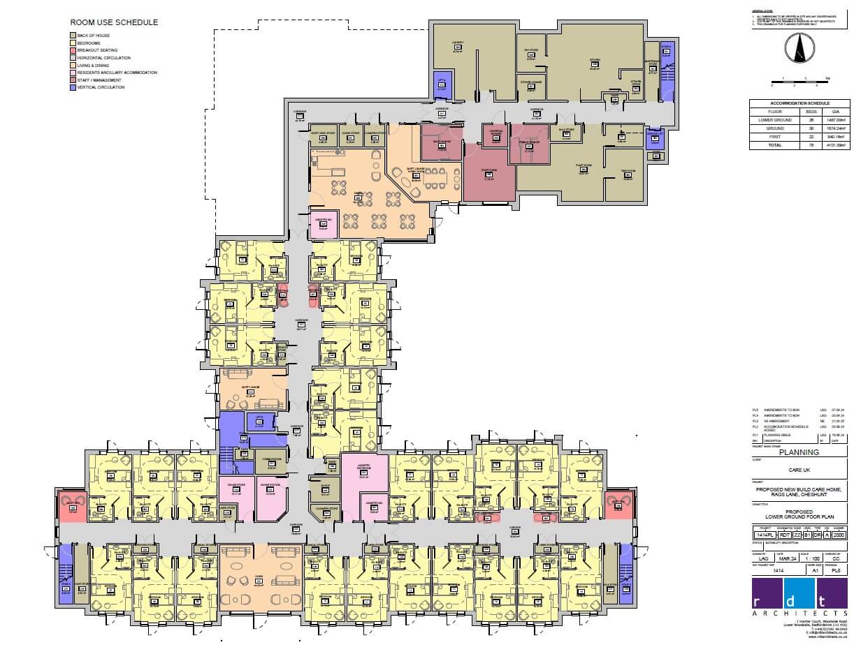 The site plan below shows the proposed lower ground floor layout