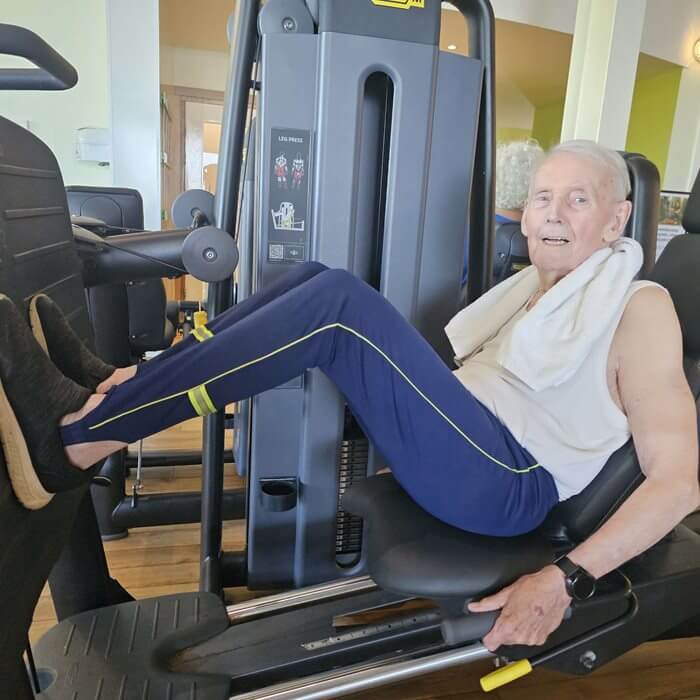 Priors House resident visits gym for the first time.