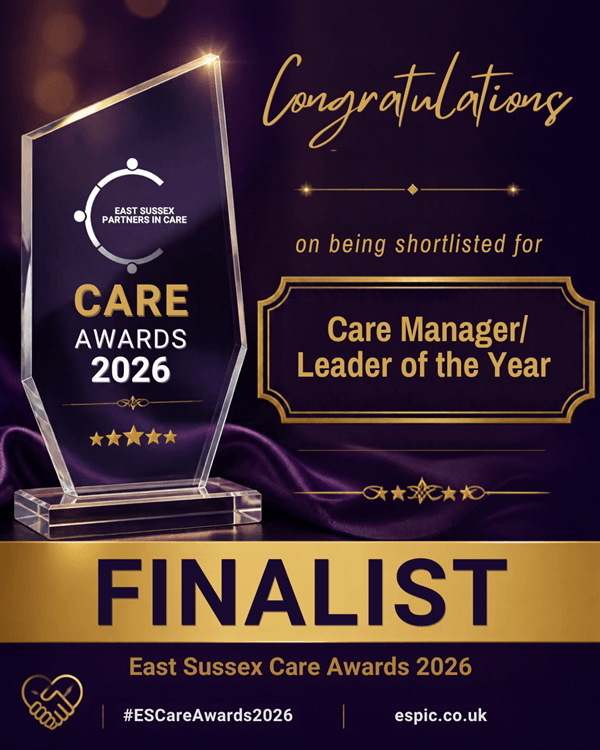 East Sussex Care Awards 2026 finalist - Care Manager/Leader of the Year Award category