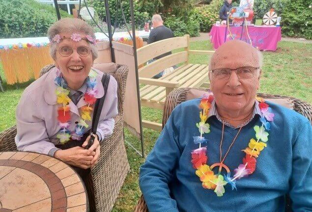 Residents at Blossomfield Grange enjoying the festival fun
