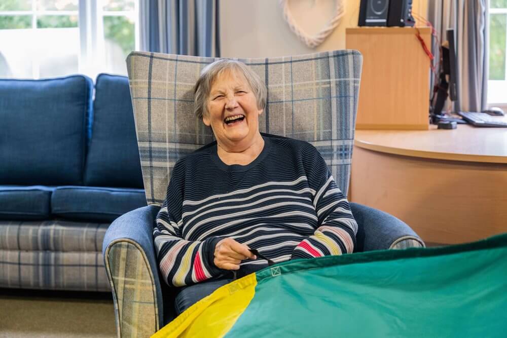 Catering Assistant - Mountfitchet resident laughing 2