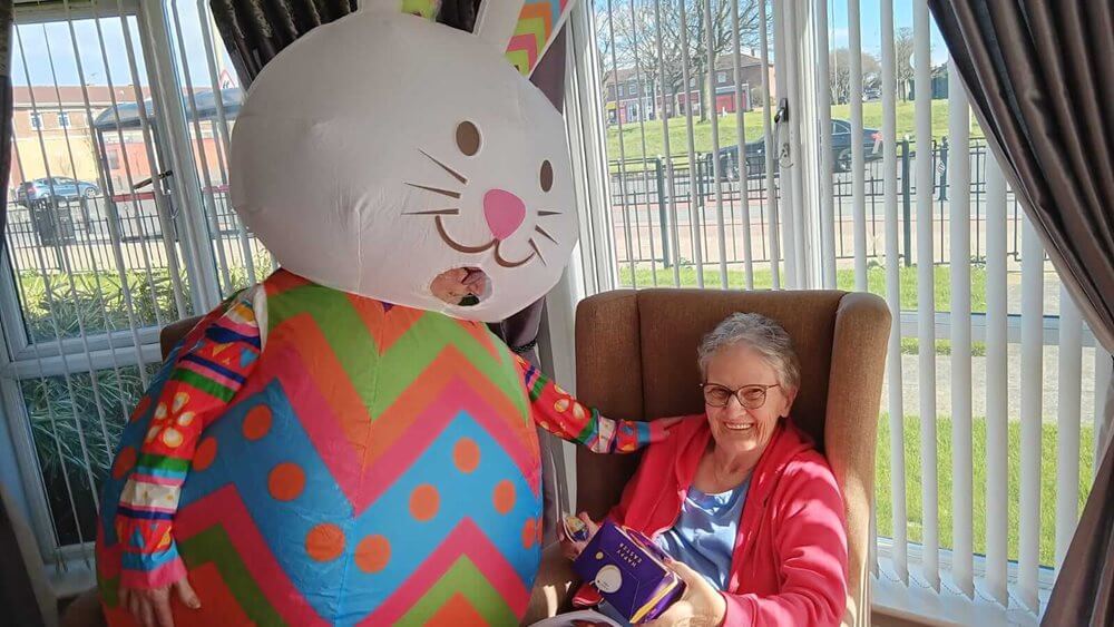 Team Leader Care - Cheviot Court Easter bunny visit 