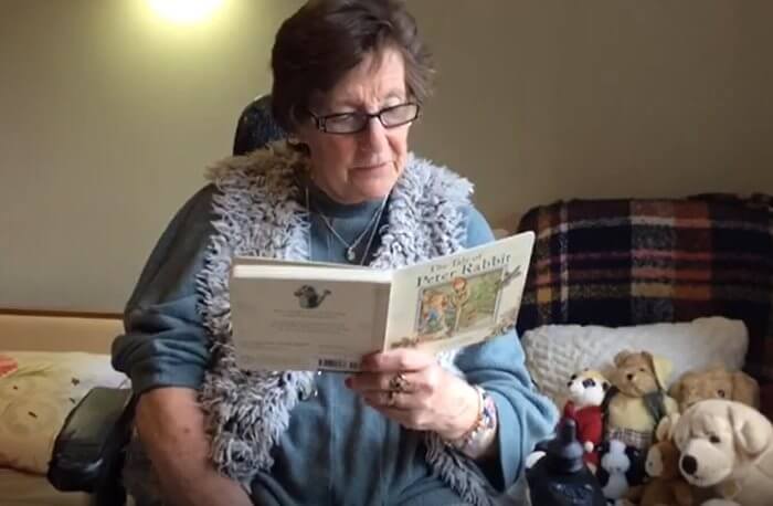 Cavell Court residents read virtual bedtime stories for local children.