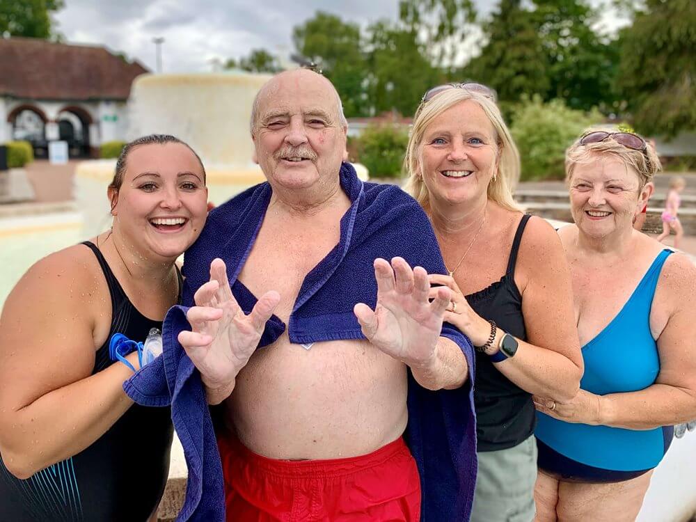 Geoff, a resident at Sandfields care home, wished to return to the lido he’d enjoyed spending time at in his younger years.