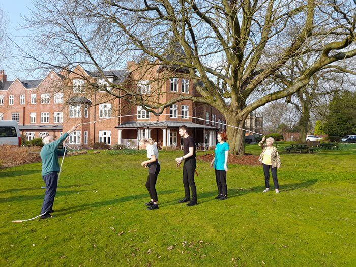 The team at Cranford Grange recreated residents' favourite childhood games