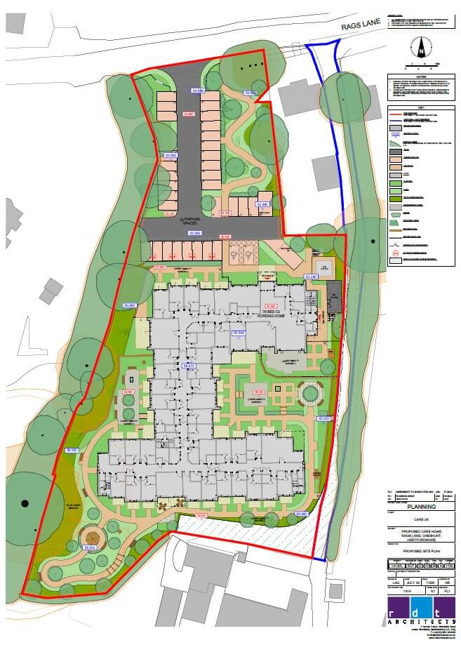 The site plan below shows the proposed layout