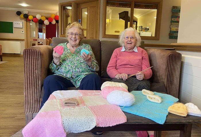 Residents at Mountfitchet House have been creating knitted masterpieces for their local neo-natal unit.