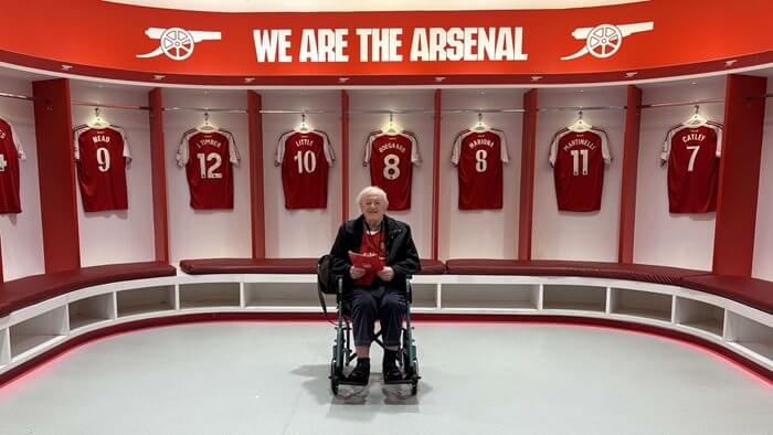 A resident at a care home in Stansted has had his long-held wish fulfilled with a pitch-perfect outing to the stadium of his favourite football team.