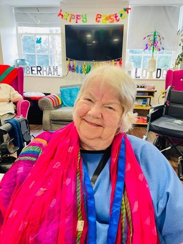 Senior Care Assistant - Liberham Resident Margaret celebrates Vaisakhi