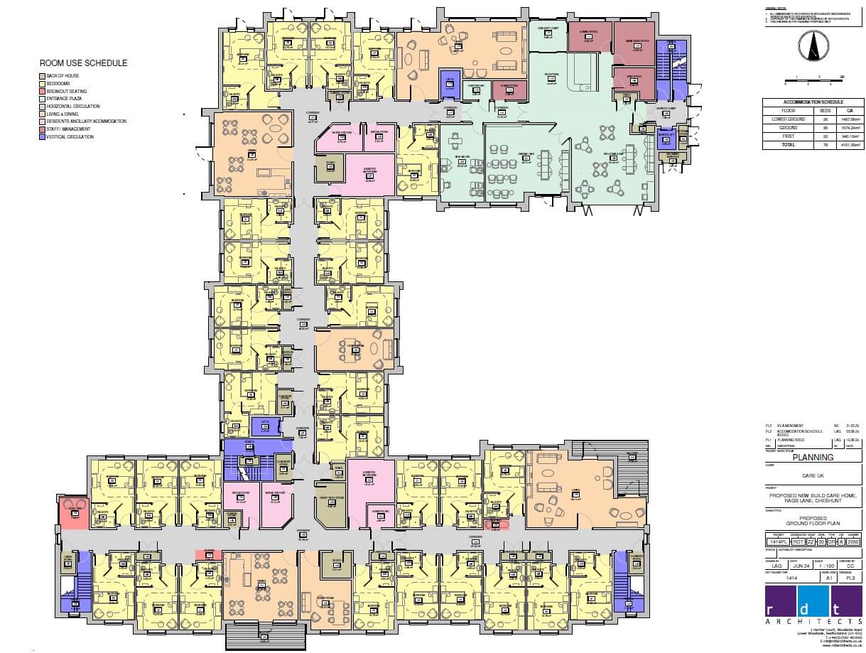 The site plan below shows the proposed ground floor layout