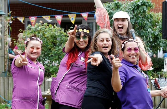 The team at Newbury Grove enjoying the festival fun