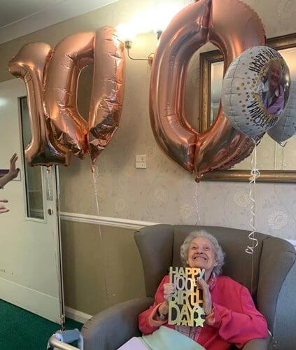 Senior Care Assistant Bank - Whitebourne Joyce 100th birthday