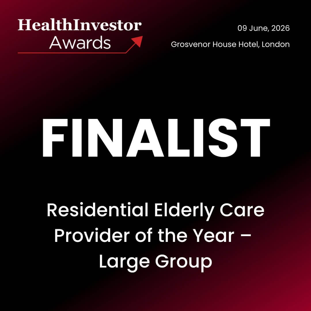 HealthInvestor Awards 2026 finalist - Residential Elderly Care Provider of the year - Large Group category